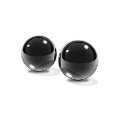 Вагинальные шарики Small Black Glass Ben-Wa Balls из стекла черные