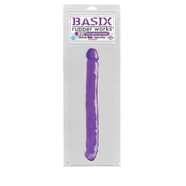 Фаллоимитатор Basix Rubber Works - 12" Double Dong - Purple (PD4305-12)